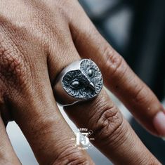 Handmade Rock n roll jewelry like you've never seen before. Grab yours NOW or cry later. Best attention to detail. Article name : BARN OWL RING Environmentally friendly metal made with passion and great attention to detail 🔨 Very comfortable to wear daily and in any occasion 🖤💍 Shipped from Jakarta, Indonesia Standard shipping use USPS ( US Customers ) Singapore post ( Rest of the world ) Express shipping use DHL Express Note : Please put a phone number in a note for DHL Express, it needs to Nickel-free Stainless Steel Vintage Rings, Vintage Nickel-free Stainless Steel Rings, Antique Silver Metal Rings As Gift, Symbolic Metal Signet Ring As Gift, Symbolic Silver Metal Signet Ring, Symbolic Silver Signet Ring, Silver Engraved Metal Signet Ring, Handmade Symbolic Stainless Steel Rings, Gunmetal Ring Jewelry Gift