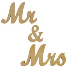 the word mr and mrs cut out from cardboard