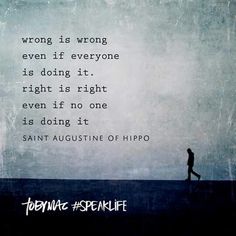 a person walking across a field with the words,'wrong is wrong even if everyone is doing it right even if no one is doing it '