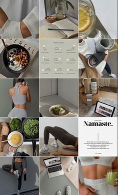 Fit Aesthetic Instagram, Healthy Lifestyle Aesthetic Instagram, Yoga Instagram Aesthetic, Health And Wellness Instagram Feed Ideas, Instagram Fitness Aesthetic, Health And Fitness Instagram Feed, Lifestyle Brand Aesthetic, Fitness Aesthetic Green, Yoga Aesthetic Instagram Feed