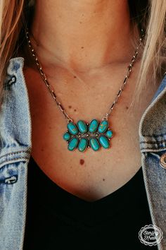 This unique, rectangle-shaped dangle features 10 gorgeous turquoise stones, paired with a silver paperclip chain for a playful touch About 18” long with 3” Adjustable chain Turquoise Accessories, Turquoise Stone Earrings, Turquoise Cross Pendant, Silver Turquoise Jewelry, Turquoise Cross, Earring Studs, Jewelry Lookbook, Turquoise Stones