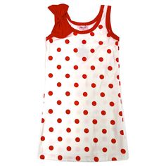 FS040RD.jpg?0 Girls Red, Big Bow, Your Girl, Red Polka Dot, So Adorable, Big Bows, Polo Dress, Comfortable Dress, Basic Tank Top