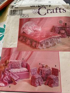 an image of a pink bed and chair in the catalog for craft's 665