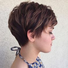 Brown Feathered Pixie Feathered Pixie, Choppy Pixie, Trendy We Fryzurach, Hair Front, Choppy Pixie Cut, Short Brown Hair, Choppy Bob Hairstyles