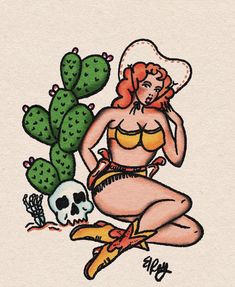 Cowgirl Tattoo, Cowgirl Pinup, Western Logo, Cowgirl Design, Xmas Drawing, Cowgirl Tattoos, Cowboy Tattoos, Traditional Tattoo Inspiration, Cool Tattoo Drawings