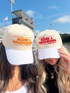 Score a touchdown - plzzzzzzzz hurrrrryyyyy! Haha, this hat is a must + unique on a white brim! Comes in 3 colors: Orange, navy and, red! So fun to rock while cheering on your favorite team! adjustable snapback closure Ships immediately unless on preorder! Vintage Trucker Hats, School Collection, Hat Embroidery, Spring Break, Embossed Leather, Bridal Collection, Favorite Team, White Vintage, Trucker Hat