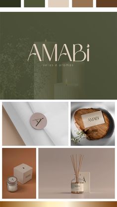 the logo and packaging design for amabi