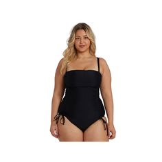 Dive into beach-worthy style with this drawstring one-piece swimsuit from Cyn & Luca. Dive into beach-worthy style with this drawstring one-piece swimsuit from Cyn & Luca. FEATURES Scoopneck Moderate coverage Soft, stretchy fabric moves with you Fully lined Soft bra cups WirelessFIT & SIZING Adjustable StrapsFABRIC & CARE Nylon, spandex Lining: poyester Hand wash Imported Size: 2X. Color: Black. Gender: female. Age Group: adult. Juniors Swimwear, Plus Swimwear, 1 Piece Swimsuit, Soft Bra, Bra Cups, Stretchy Fabric, One Piece Swimsuit, Fabric Care, Gender Female