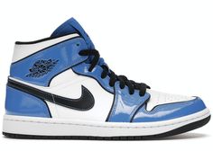 Jordan 1 Mid Blue, Nike Jordan 1 Mid, Latest Jordans, Jordan Mid, Authentic Jordans, Jordan Sneaker, Blue Jordans, Jordan Model, Air Jordan 1 Mid Se