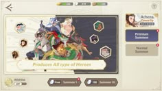 an image of a game screen with all the hero's avatars on it