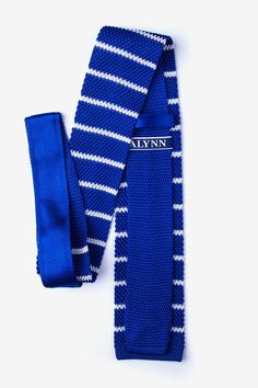 Stripes and knits go together like macaroni and cheese. Texture on a tie never looked so good. Casual Blue Ties For Workwear, Casual Blue Ties For Work, Suit Drawing, Blue Suit Men, Slim Fit Suits, Silk Knit, Knit Tie, Fitted Suit, 3 Piece Suits