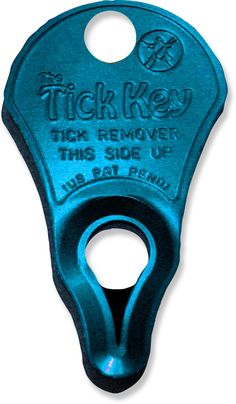 a blue bottle opener with the words high roller on it's side and an image of