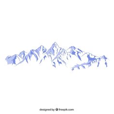 a snow covered mountain range on a white background