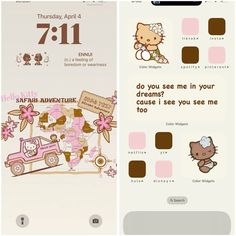 the hello kitty theme on this phone is pretty