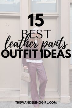 Looking for the absolute best leather pants outfits? In this post, I show you 15+ insanely chic leather pants outfit ideas that are great as going out outfits, classy winter outfits, casual winter outfits, edgy everyday outfits, or casual fall outfits! If you love leather pants style, leather trousers outfits, leather jeans outfits, click through to get all the inspo!