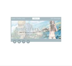 an image of a website page with the word funfatory on it's screen