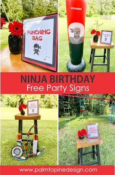 an image of a birthday party with pictures and decorations