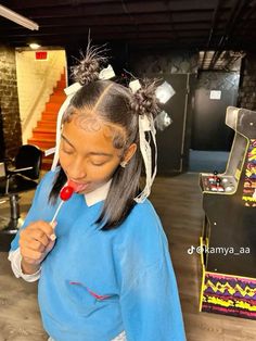 Quick Weave Hairstyles For Kids, Weave Hairstyles For Kids, Straighten Hairstyles, Slick Press, Lace Frontal Hairstyles, Bday Hairstyles, Protective Hairstyles For Natural Hair, Weave Styles