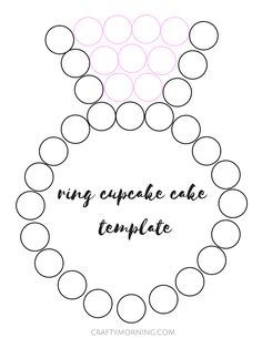 a circle frame with the words my cupcake cake template