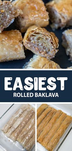 an easy recipe for rolled baklaa rolls that are ready to be eaten in the oven