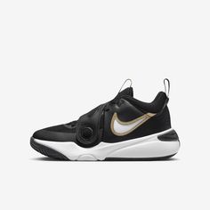 the nike air zoom low is available in black, white and metallic colors with gold accents