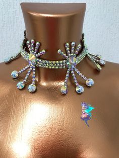 Ballroom Necklace, Ballroom Jewelry, Dance Necklace, Dance Jewelry, Rhinestone Choker, Beautiful Belts, Rhinestone Jewelry, Choker Necklace, Necklace Etsy