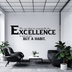 we are what we frequently do excellence is not an exact, but a habit wall decal