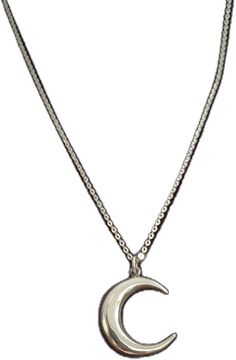 Gothic Sterling Silver Necklaces, Gothic Sterling Silver Necklaces In Silver, Sterling Silver Moon Phase Charm Necklace, Gothic Sterling Silver Necklace With Silver Chain, Silver Moon Shaped Metal Necklace, Silver Sterling Silver Crescent Necklaces, Silver Crescent Sterling Silver Necklaces, Silver Moon-shaped Nickel-free Necklace, Nickel Free Silver Moon Necklace