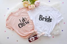 Bachelorette Party Shirt, Bride Shirt, I Do Crew T-shirt, Matching Bridal Party Tee, Bridesmaid Shirt, Engagement Shirt, Bride and Tribe Tee, Bachelorette Party, Bride and Tribe Tee, Bride Crew Shirts, Bride Gift Ideas, bride squad shirts, Bride T-shirts, Bridesmaid Shirt, Engagement Shirt, Honeymoon Shirts, I Do Crew T-shirt, just married shirt, Matching BridalParty, team bride shirts  Hi! Welcome to my store, I'm delighted to see you here. My store's main goal is to make you happy. I see you as a friend, not just a customer. Please contact me if you have any questions or want to get a custom-made design. I'm sure you'll love my designs. If you liked the design but didn't like the shirt color we have, please contact me. I will do my best to make you satisfied. ㋛  ⚪ Product Details: There White Cotton Party T-shirt, White Short Sleeve Top For Bachelorette Party, White Short Sleeve Top For Bridal Shower, White Letter Print Top For Bachelorette Party, White Crew Neck Top For Bridal Shower, White Short Sleeve T-shirt For Bachelorette Party, White T-shirt For Bridal Shower Short Sleeve, White Crew Neck Shirt For Bachelorette Party, White Short Sleeve Shirt For Bachelorette Party