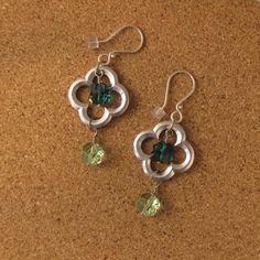 St. Patricks Day Earrings - Swarovski Crystal Clover Earrings - Four Leaf Clover Earrings - Shamrock St Patricks Day Jewelry, St Patricks Day Earrings, Shamrock Earrings, Clover Jewelry, Bead Frame, Clover Earrings, Swarovski Crystal Earrings, Hippie Jewelry, Head Pins