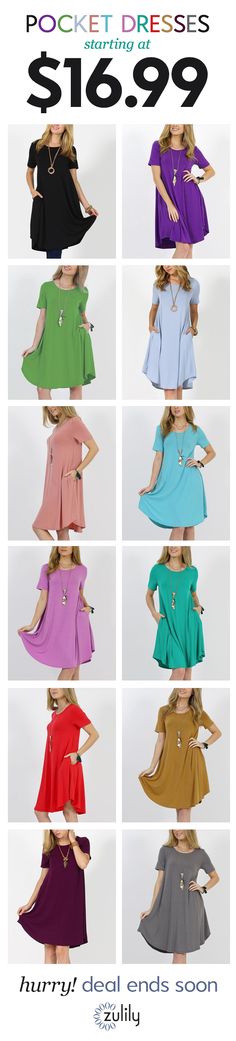 Sign up to shop pocket dresses starting at $16.99. Easy to dress up or keep casual, these pocket dresses are the closet essential your warm-weather wardrobe has been missing. Deal ends soon! Pocket Dresses, Outfits Trending, Everyday Dress, Trending Fashion Outfits, Most Wanted, Trending Fashion, The Closet, Pocket Dress, Fashion Outfit