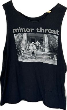 Minor Threat, 90s Tees, American Icons, Black Tank Top, Black Tank, Punk Rock, Kingston, Black Tank Tops, Black Shirt