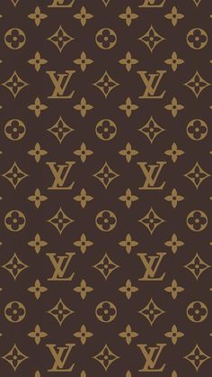 the louis vuitton pattern is brown and gold