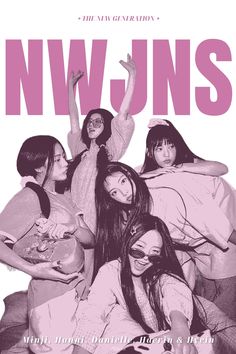 the poster for nwans shows four girls with their arms in the air and one girl holding