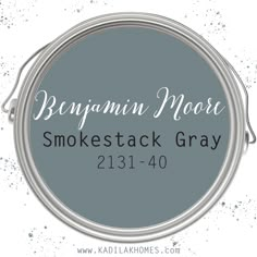 the smokestack gray label for benjam moore's smokestack gray paint