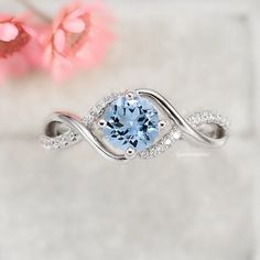 Entwined Aquamarine Ring Sterling Silver Ring Twisted Vine Engagement Ring Promise Ring March Birthstone Anniversary Birthday Gift for Her - Etsy Twisted Vine Engagement Ring, Vine Engagement Ring, Lovers Knot, Silver Rose Ring, Future Engagement Rings, Ring Birthstone, Aquamarine Ring, Girly Accessories, March Birthstone