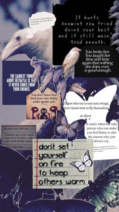 a collage of different images with words and pictures on the bottom, including an eagle