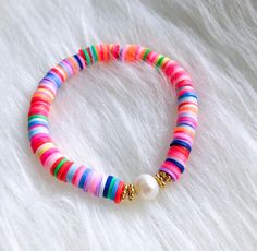 Marina Bracelet, Heishi Bracelet,VSCO Bracelets,Disc Bead Bracelet,Heishi Bead Bracelet,Colorful Stack Bracelet,Summer Bracelet,Heishi Beads https://etsy.me/3dqCMjx #rainbow #white #women #giftsforher #6mmheishibeads #multicolorheishi #rainbowbracelet #freshwaterpearl Preppy Beads, Vsco Bracelets, Bracelet Heishi, Heishi Jewelry, Heishi Bracelets, Heishi Bracelet, Accessories Craft, Making Bracelets With Beads, Preppy Bracelets