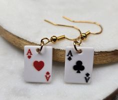 The cards are on the table celebrate with pocket aces. Get your set of Golden aces today.  The best feeling with your very set of aces. Bring the joy of poker with you. Best Feeling, The Table, Poker, Jewelry Earrings Dangle, Etsy Earrings, Dangle Drop Earrings, Dangle Earrings, Jewelry Earrings, Drop Earrings