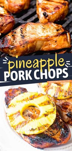 Pineapple Pork Chops, Summer dinner recipes, grilled pork recipe, grilled, easy main dishes Pineapple Pork Chops, Grilling Recipes Pork, Pineapple Pork, Juicy Pork Chops, Pineapple Recipes, Grilled Pork Chops, Boneless Pork Chops, Grilled Pineapple