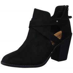 Women's RAM-Vedette Ankle Boot - Black Micro Suede - C61856KAO4U - Women's Shoes, Boots, Ankle & Bootie  #AnkleBootie #Women's #Shoes # #Boots # #Ankle #& #Bootie Black Ankle Strap Heeled Boots For Fall, Black Heeled Boots With Ankle Strap For Fall, Casual Ankle Strap Booties For Fall, Spring Black Ankle-high Booties, Casual Boots With Wrapped Heel For Fall, Casual Wrapped Heel Boots For Fall, Casual Fall Boots With Wrapped Heel, Black Ankle Strap Booties For Fall, Black Block Heel Booties For Spring