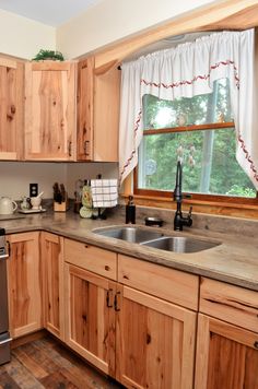 the kitchen is clean and ready for us to use in its new owner's home