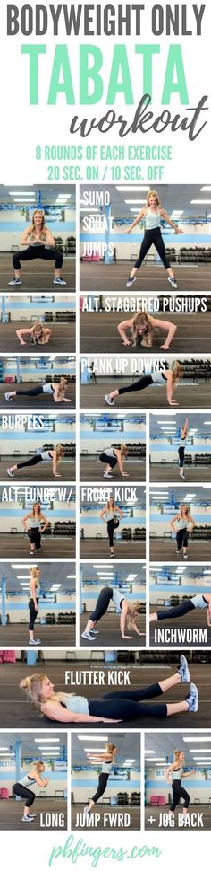 the bodyweight only tabata workout