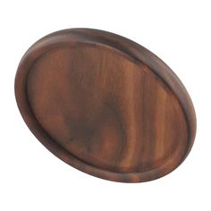 an oval wooden object on a white background