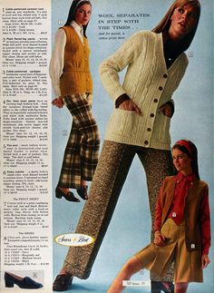 Sears-catalog-1969-fall 60s Winter Fashion, 70s Winter, Late 60s Fashion, Sears Catalog, 60s And 70s Fashion, Seventies Fashion, 70’s Fashion, Sixties Fashion