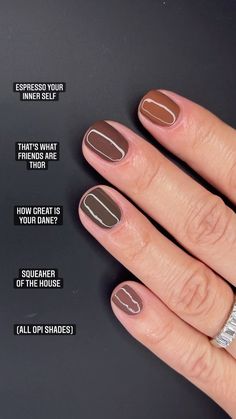 Brown Nails Tortoise, Brown Nails Opi Gel, Brown To Earth Opi, Light Tortoise Shell Nails, Gray Brown Nail Polish, Opi Nail Polish, Opi Nails, Beauty Secrets, Lab