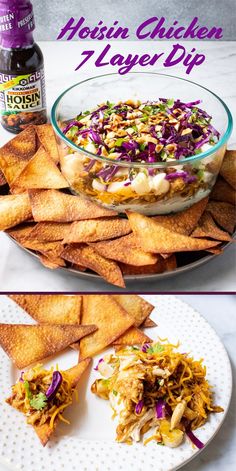 this is an image of a plate of food with chips and coleslaw on it