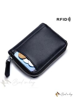 Bird in Bag - Womens Fashion RFID Card Holder Wallet with Small, Portable Coin Pocket Leather Pattern, Card Holder Wallet, Bird In Bag, Save The Planet, Pu Leather, Card Holder, Coin, Bag Lady, Wallet