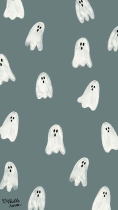 the ghost pattern is drawn in white on a gray background with black dots and eyes