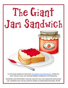 the giant jar sandwich recipe is shown on a white plate with a spoon